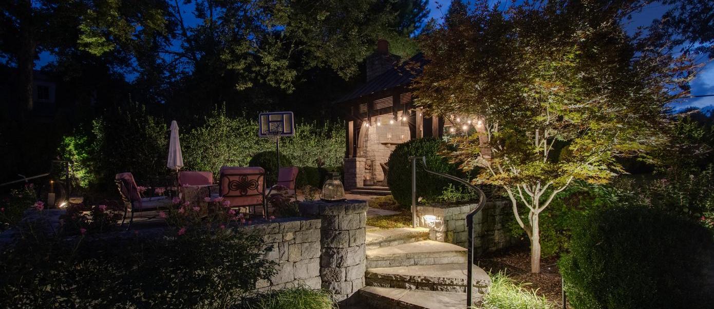 landscape lighting installation in Avon OH